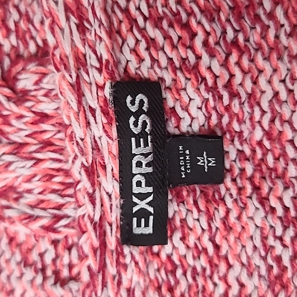Express V Neck hi low Chunky knit sweater - Picture 7 of 8